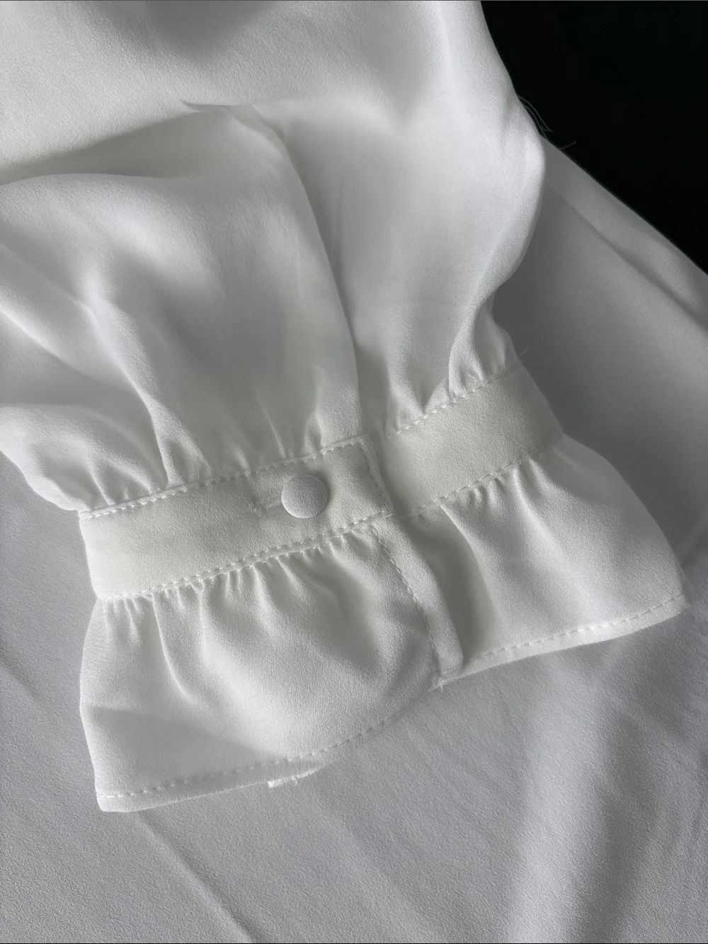 J. Crew Long-Sleeve Ruffle-Cuff Blouse with Shoulder Buttons
